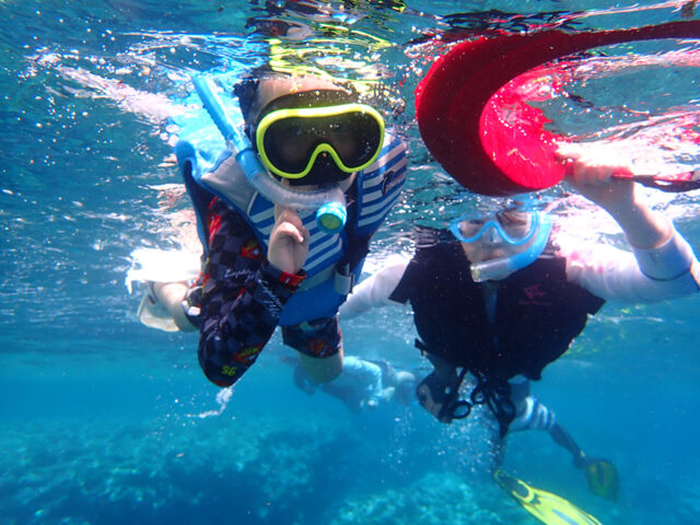 シュノーケリング、青の洞窟